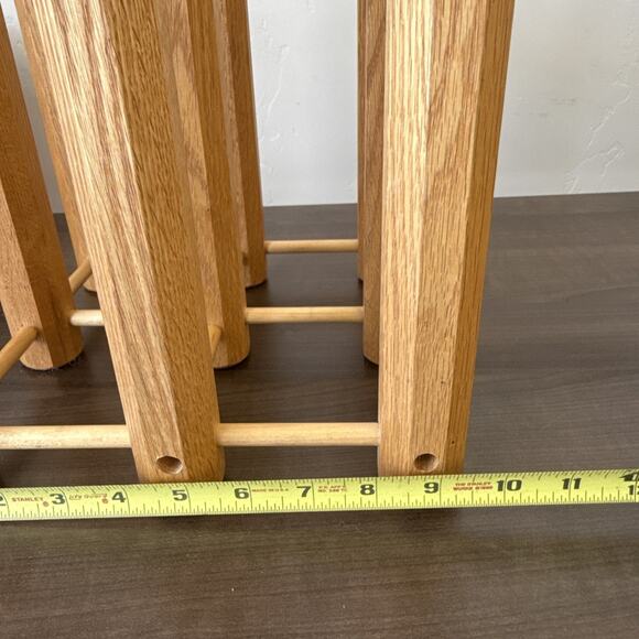 Vintage Mid Century Modern MCM SOLID WOOD Wine Rack‎ Umbrella Holder Handmade - Picture 7 of 9